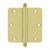 Deltana S35R4 3-1/2 x 3-1/2 x 1/4 Radius Hinge, Residential Thickness