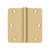 Deltana S35R4 3-1/2 x 3-1/2 x 1/4 Radius Hinge, Residential Thickness