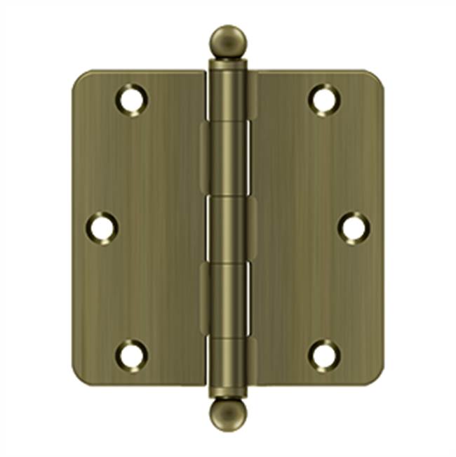 Deltana S35R4 3-1/2 x 3-1/2 x 1/4 Radius Hinge, Residential Thickness