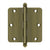 Deltana S35R4 3-1/2 x 3-1/2 x 1/4 Radius Hinge, Residential Thickness