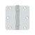 Deltana S35R4BB 3-1/2 x 3-1/2 x 1/4 Radius Hinge, Ball Bearing