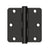 Deltana S35R4HD 3-1/2 x 3-1/2 x 1/4 Radius Hinge, HD - Parent