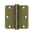Deltana S35R4HD 3-1/2 x 3-1/2 x 1/4 Radius Hinge, HD
