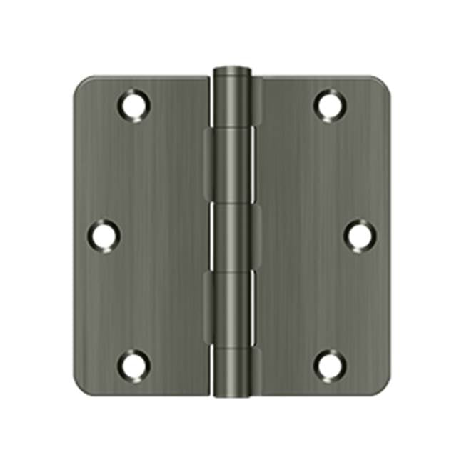 Deltana S35R4N 3-1/2 x 3-1/2 x 1/4 Radius Hinge, Residential Thickness