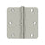 Deltana S35R4N 3-1/2 x 3-1/2 x 1/4 Radius Hinge, Residential Thickness