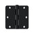 Deltana S35R4N 3-1/2 x 3-1/2 x 1/4 Radius Hinge, Residential Thickness