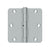 Deltana S35R4N 3-1/2 x 3-1/2 x 1/4 Radius Hinge, Residential Thickness