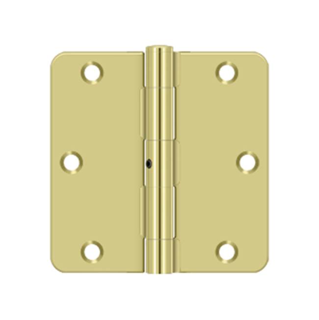 Deltana S35R4N 3-1/2 x 3-1/2 x 1/4 Radius Hinge, Residential Thickness