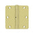 Deltana S35R4N 3-1/2 x 3-1/2 x 1/4 Radius Hinge, Residential Thickness