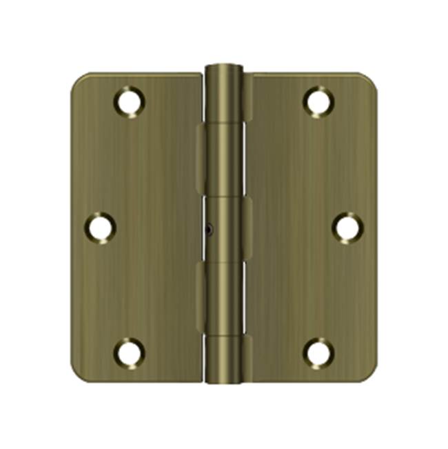 Deltana S35R4N 3-1/2 x 3-1/2 x 1/4 Radius Hinge, Residential Thickness