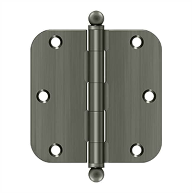Deltana S35R5BT 3-1/2 x 3-1/2 x 5/8 Radius Hinge, With  Ball Tips