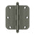 Deltana S35R5BT 3-1/2 x 3-1/2 x 5/8 Radius Hinge, With  Ball Tips