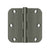 Deltana S35R5 3-1/2 x 3-1/2 x 5/8 Radius Hinge, Residential Thickness