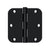Deltana S35R5 3-1/2 x 3-1/2 x 5/8 Radius Hinge, Residential Thickness