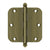 Deltana S35R5BT 3-1/2 x 3-1/2 x 5/8 Radius Hinge, With  Ball Tips