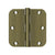 Deltana S35R5 3-1/2 x 3-1/2 x 5/8 Radius Hinge, Residential Thickness