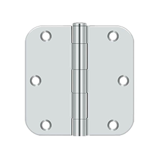 Deltana S35R5BK 3-1/2 x 3-1/2 x 5/8 Radius Hinge, Residential Thickness