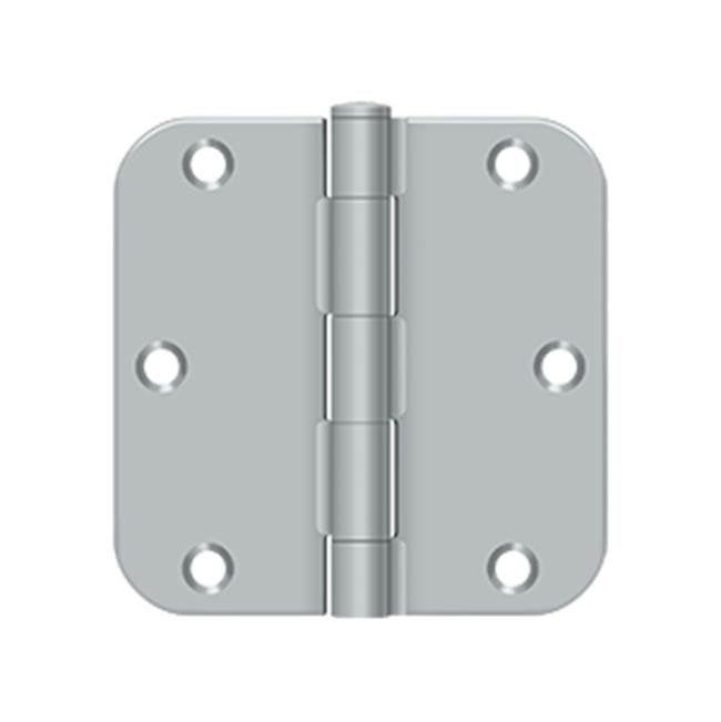 Deltana S35R5BK 3-1/2 x 3-1/2 x 5/8 Radius Hinge, Residential Thickness