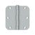 Deltana S35R5BK 3-1/2 x 3-1/2 x 5/8 Radius Hinge, Residential Thickness