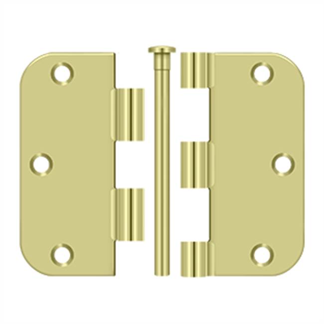 Deltana S35R5BK 3-1/2 x 3-1/2 x 5/8 Radius Hinge, Residential Thickness
