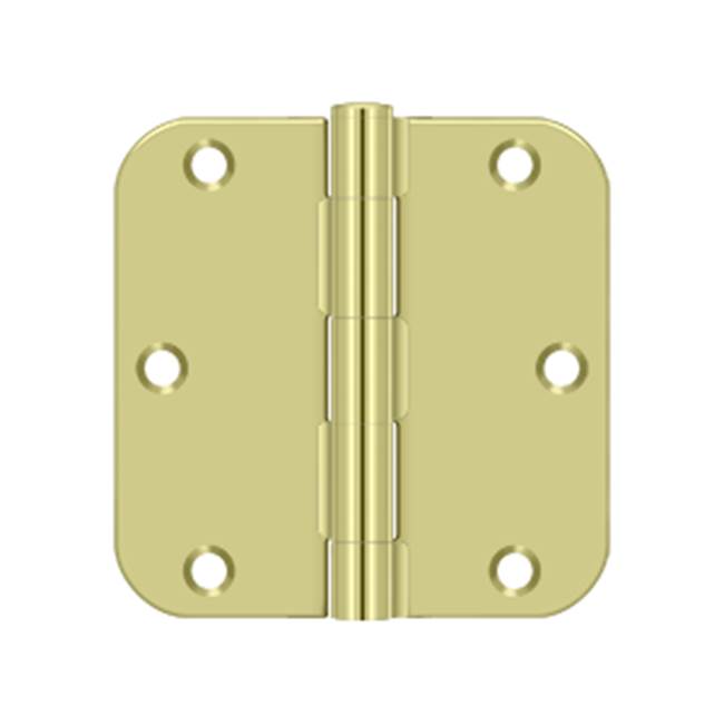 Deltana S35R5BK 3-1/2 x 3-1/2 x 5/8 Radius Hinge, Residential Thickness