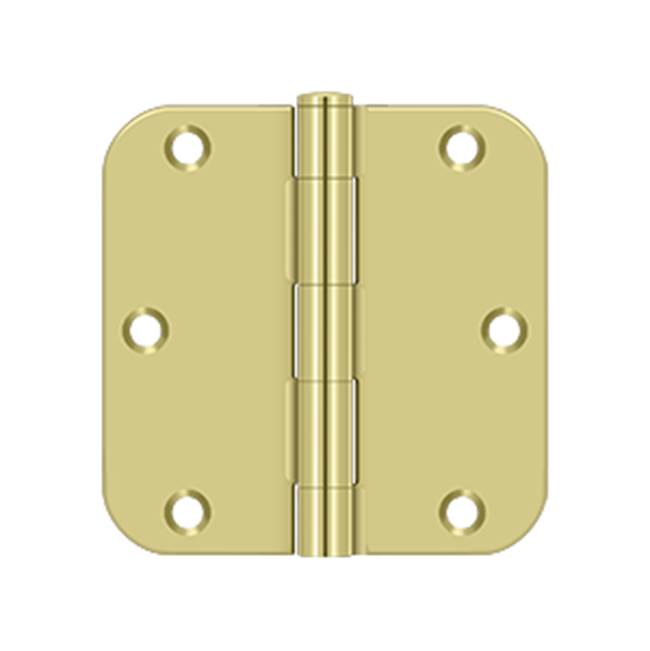 Deltana S35R5BK 3-1/2 x 3-1/2 x 5/8 Radius Hinge, Residential Thickness