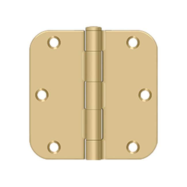 Deltana S35R5BK 3-1/2 x 3-1/2 x 5/8 Radius Hinge, Residential Thickness