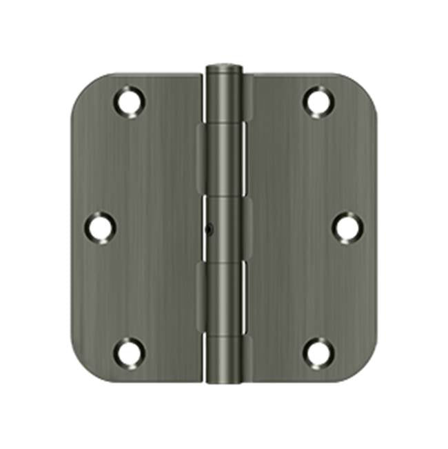 Deltana S35R5N 3-1/2 x 3-1/2 x 5/8 Radius Hinge, Residential Thickness