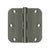 Deltana S35R5N 3-1/2 x 3-1/2 x 5/8 Radius Hinge, Residential Thickness