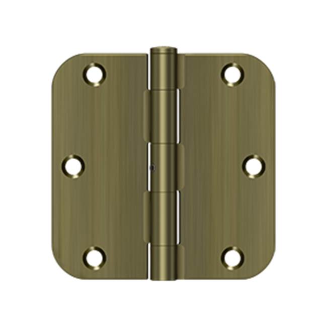 Deltana S35R5N 3-1/2 x 3-1/2 x 5/8 Radius Hinge, Residential Thickness