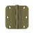 Deltana S35R5N 3-1/2 x 3-1/2 x 5/8 Radius Hinge, Residential Thickness