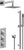 Graff S40X108FR-T Sade M-Series Thermostatic Shower System - Shower With Handshower
