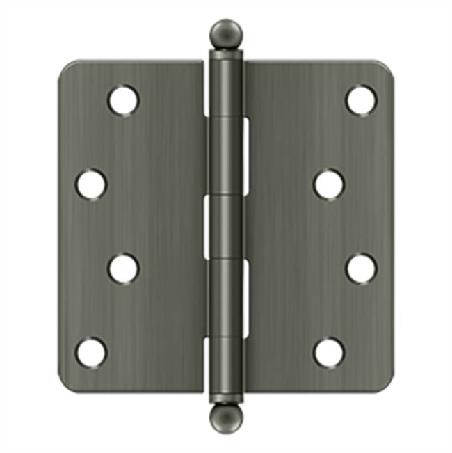 Deltana S44R4BT 4 x 4 x 1/4 Radius Hinge, With  Ball Tips
