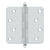 Deltana S44R4BT 4 x 4 x 1/4 Radius Hinge, With  Ball Tips