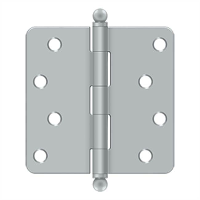 Deltana S44R4BT 4 x 4 x 1/4 Radius Hinge, With  Ball Tips