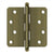 Deltana S44R4BT 4 x 4 x 1/4 Radius Hinge, With  Ball Tips