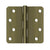 Deltana S44R4BB 4 x 4 x 1/4 Radius Hinge, Ball Bearings, Residential