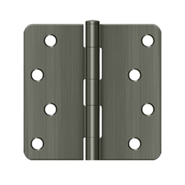 Deltana S44R4BK 4 x 4 x 1/4 Radius Hinge, Residential