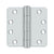 Deltana S44R4HDB 4 x 4 x 1/4 Radius Hinge, HD, Ball Bearings