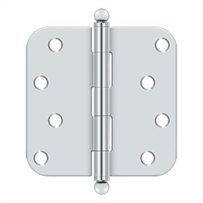 Deltana S44R5BT 4 x 4 x 5/8 Radius Hinge, With  Ball Tips