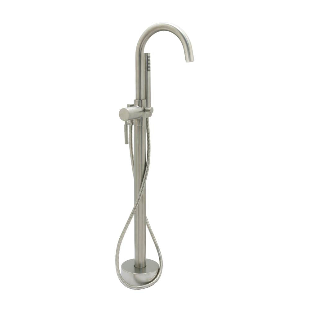 Huntington Brass S78607 Euro Free Standing Roman Tub Filler With Hand Shower