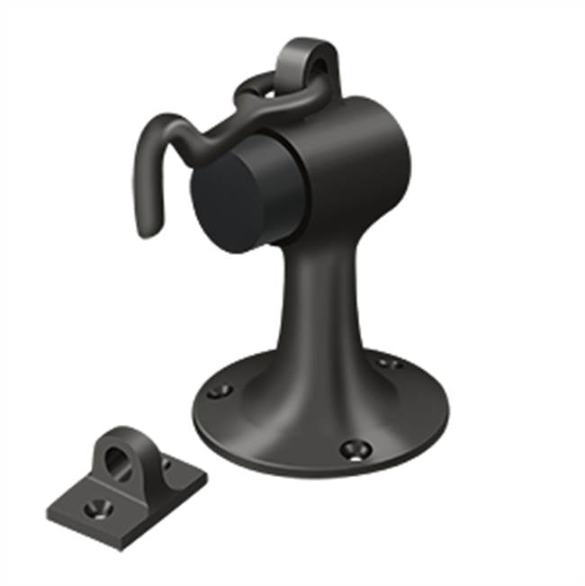 Deltana SAHF358 Floor Mount Bumper With  Holder, Solid Brass