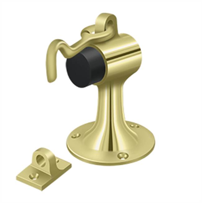 Deltana SAHF358 Floor Mount Bumper With  Holder, Solid Brass
