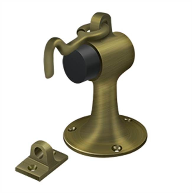 Deltana SAHF358 Floor Mount Bumper With  Holder, Solid Brass