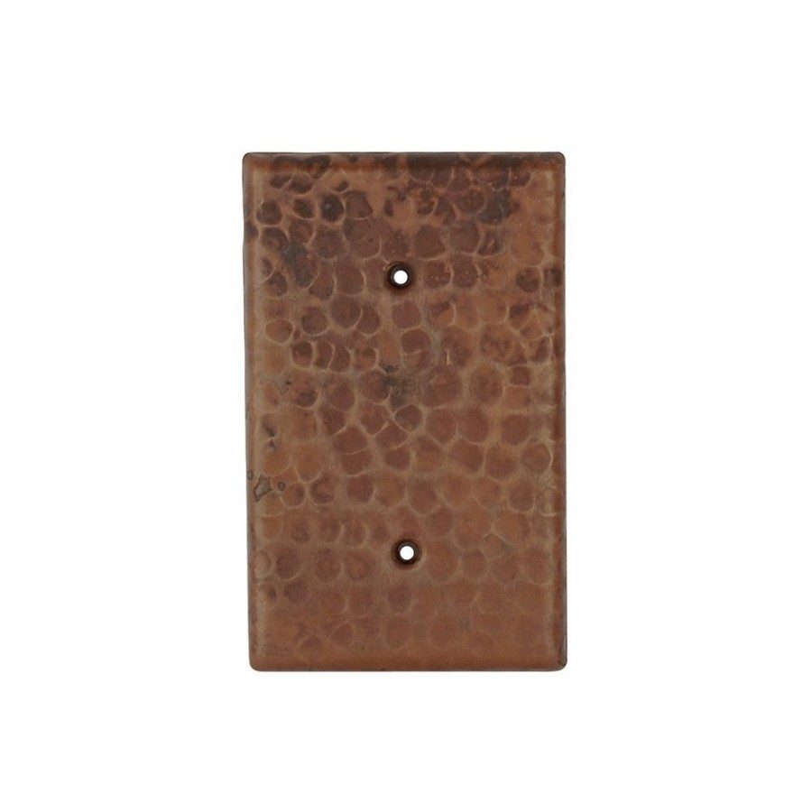 Premier Blank Hammered Copper Switch Plate Cover SB1