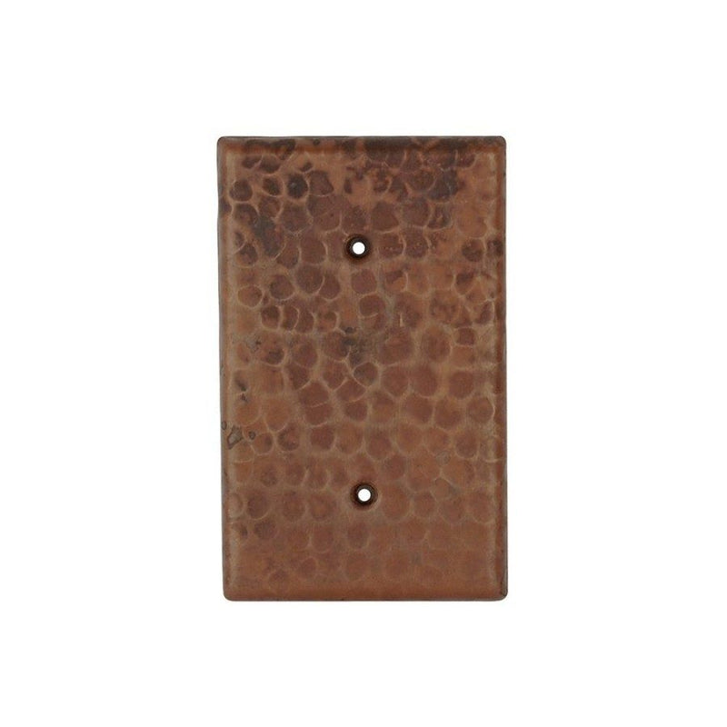 Premier Blank Hammered Copper Switch Plate Cover SB1