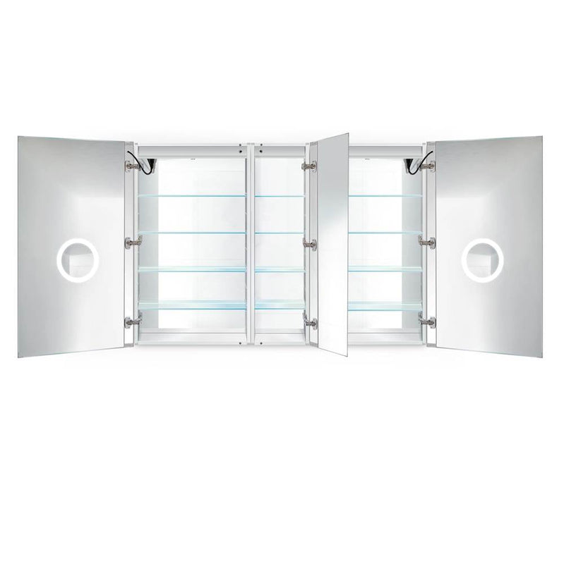 Krugg SVANGE6042DLRR Double LED Medicine Cabinet 60X42 With Dimmer and Defogger