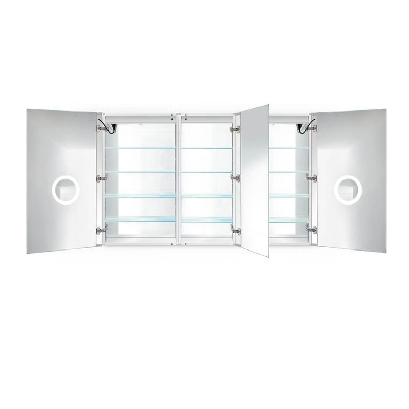 Krugg SVANGE6642DLRR Double LED Medicine Cabinet 66X42 With Dimmer and Defogger