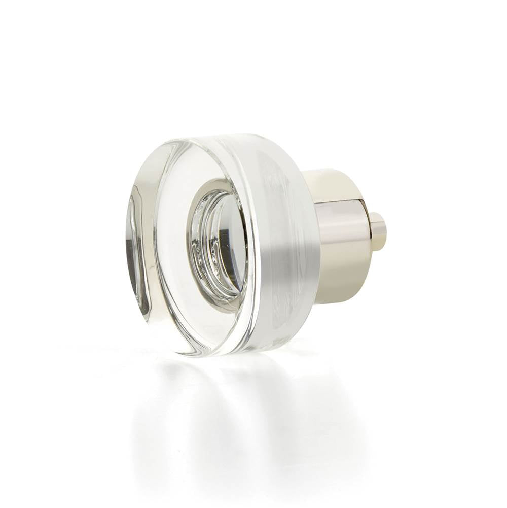 Schaub 56 City Lights Round Disc Glass Knob 1-3/8" Dia