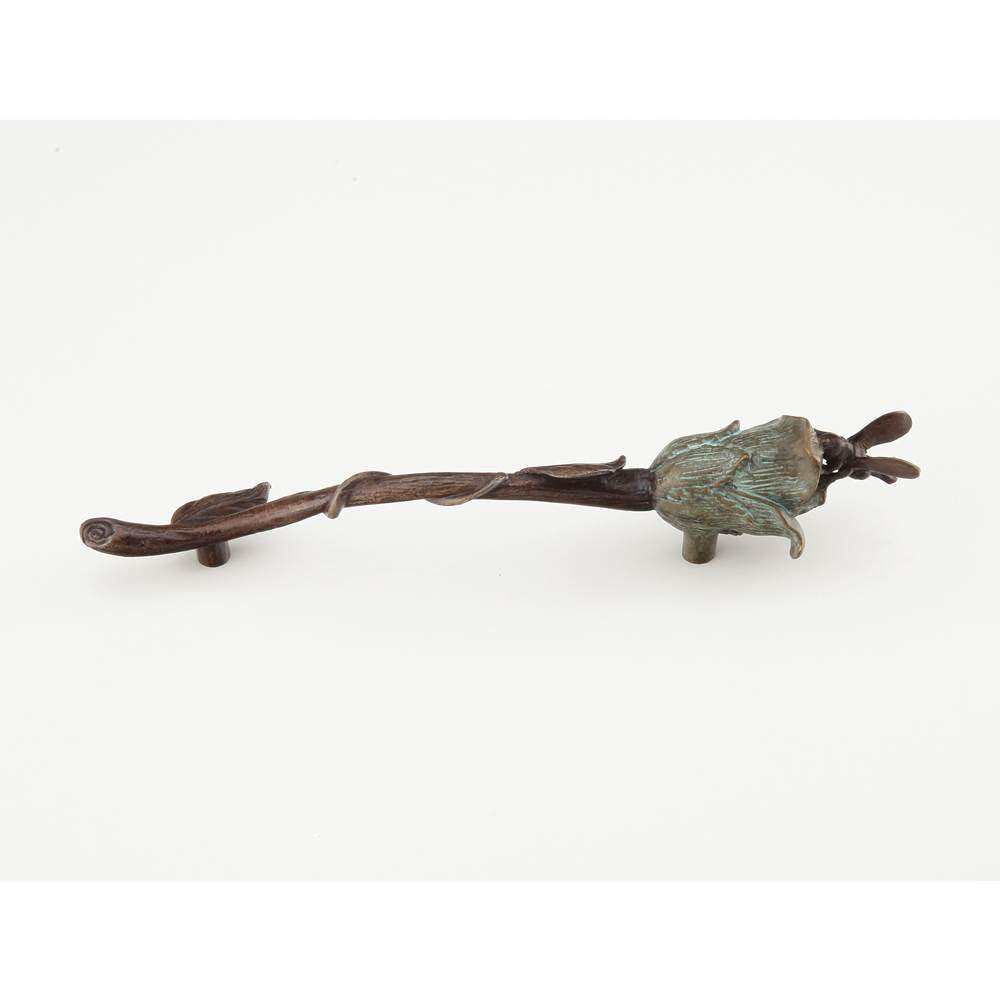 Schaub 908-PBZ Nature Pull Bee on Rose 3-3/4" Center to Center - Dark Bronze/Pompeian Bronze
